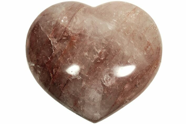 Polished Hematite (Harlequin) Quartz Heart - Madagascar #210515